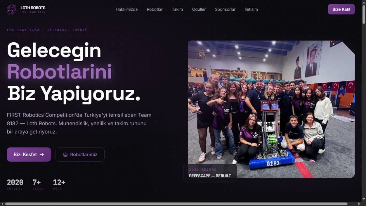 Loth Robotics #8182 ana sayfa önizlemesi